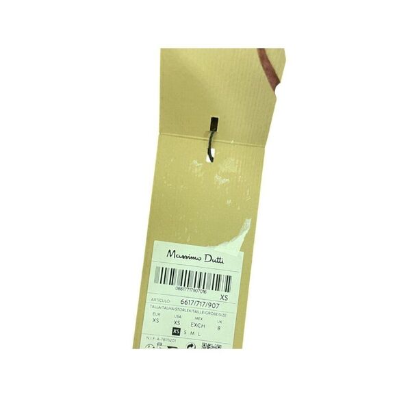 Massimo Dutti Womens Maxi Dress Off the Shoulder XS Tie-Dye Red 6617/717 NWT - Picture 7 of 12